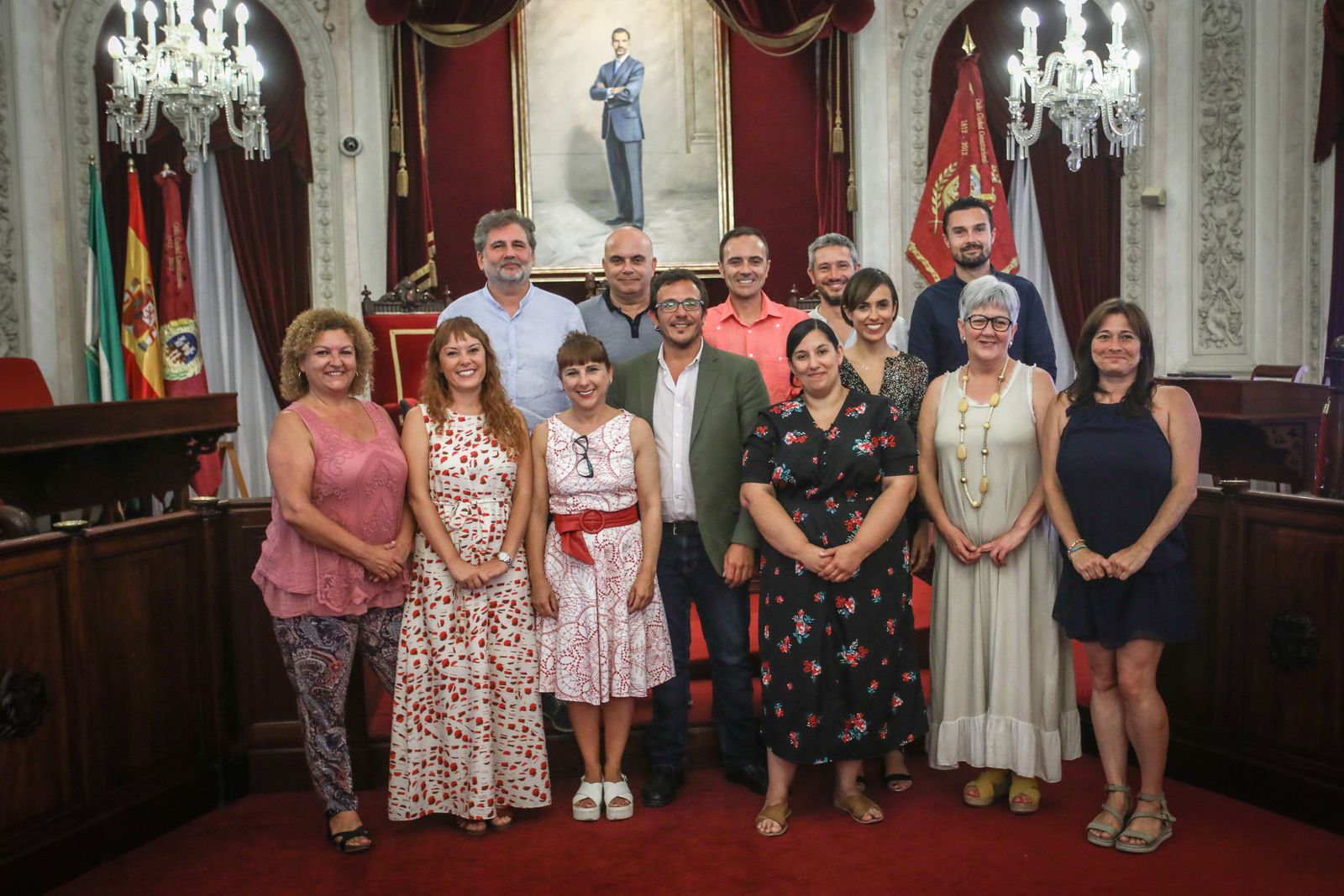 El equipo de gobierno, ayer en el salón del plenos