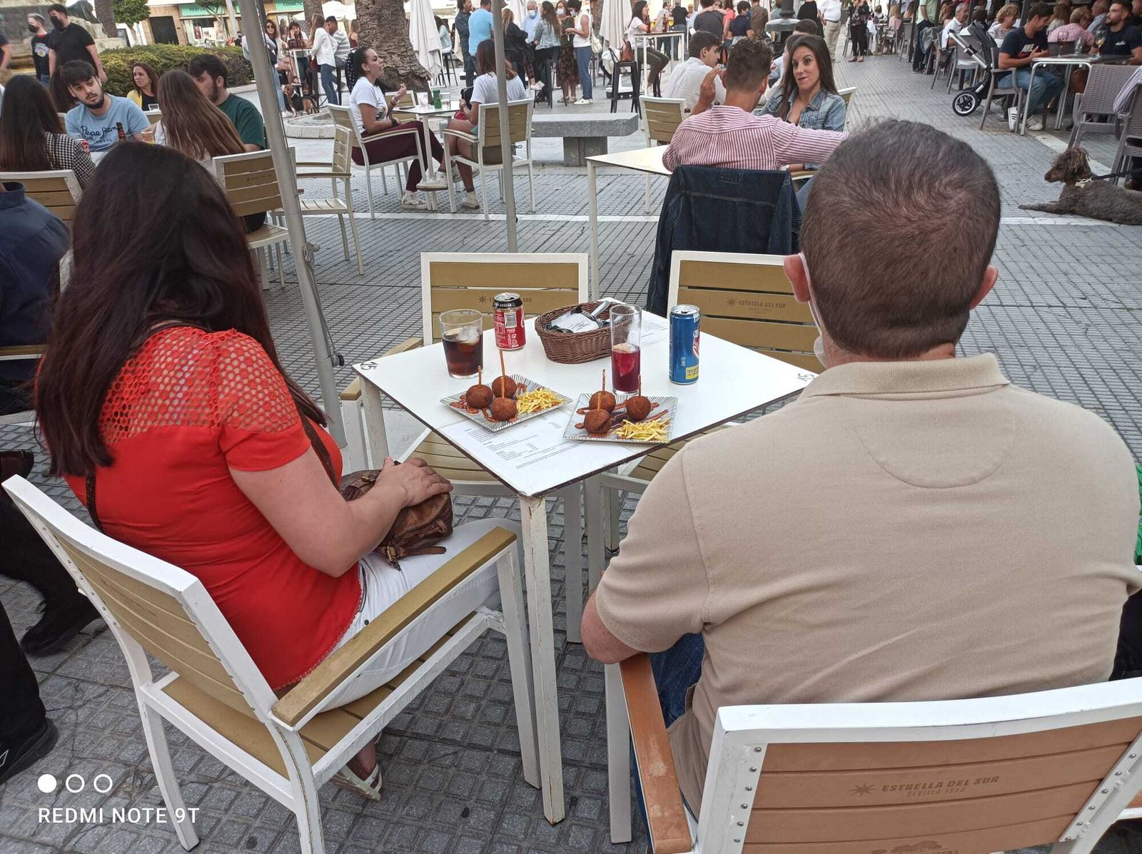 Terrazas de San Fernando durante la ruta de las albóndigas.