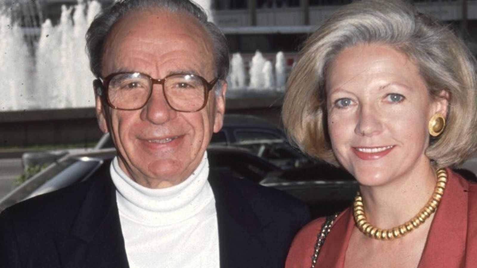 Rupert Murdoch y su segunda mujer, Anna Torv.