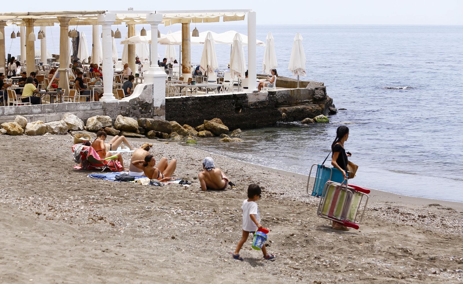 Fotos de Pedregalejo, en Málaga, en el arranque de la fase 2