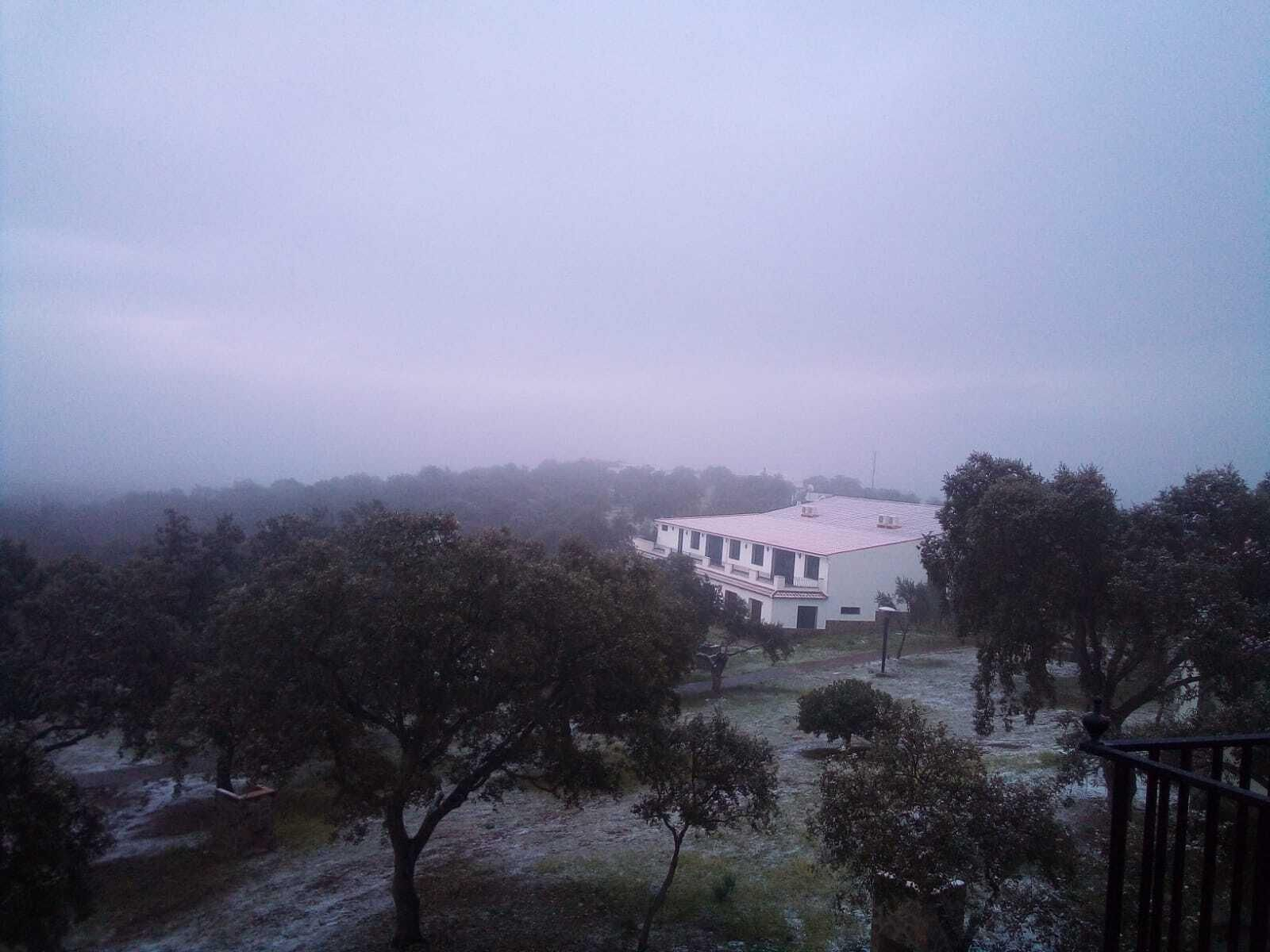 Restos de nieve en Añora. Restos de nieve en Añora.