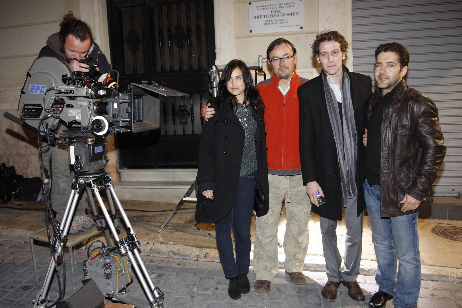Verónica Echegui, Manuel Martín Cuenca, Dennis Deyrie y Rodrigo Saenz de Heredia en Almería.