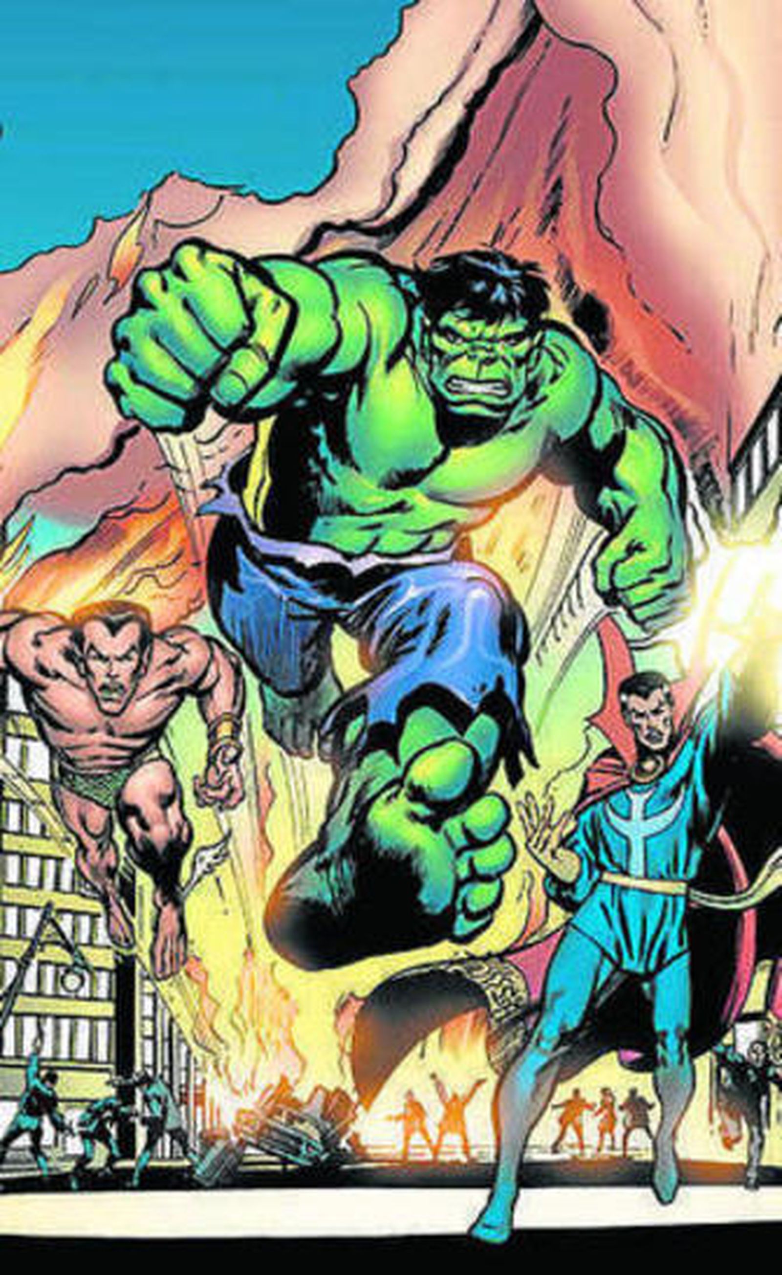 Cómic clásico de superhéroes.