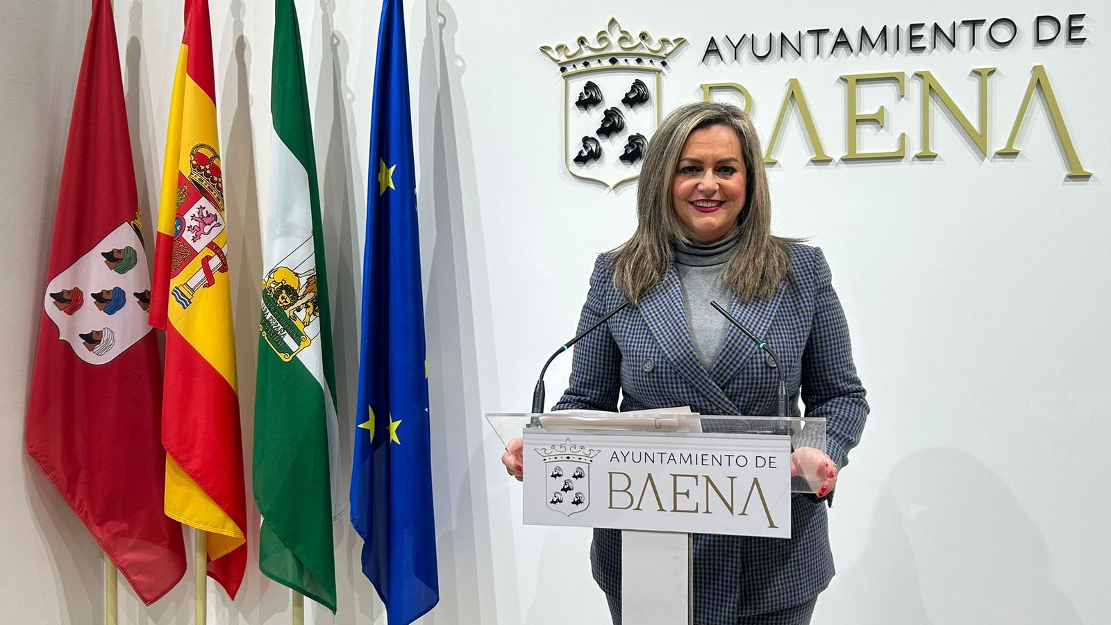 La alcaldesa de Baena, María Jesús Serrano.