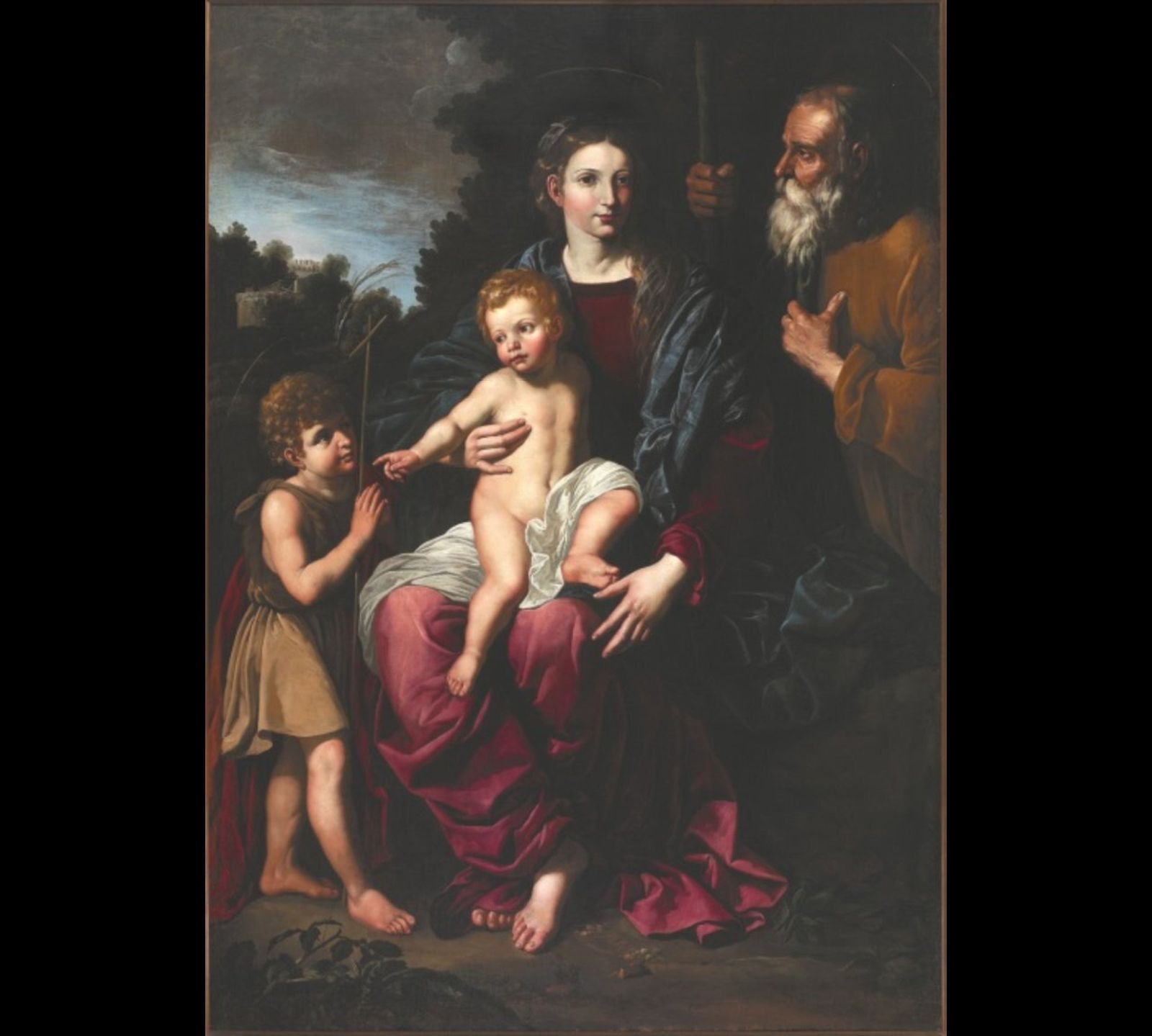 Detalle de la ‘Sagrada Familia con san Juanito’, de Bartolomeo Cavarozzi.