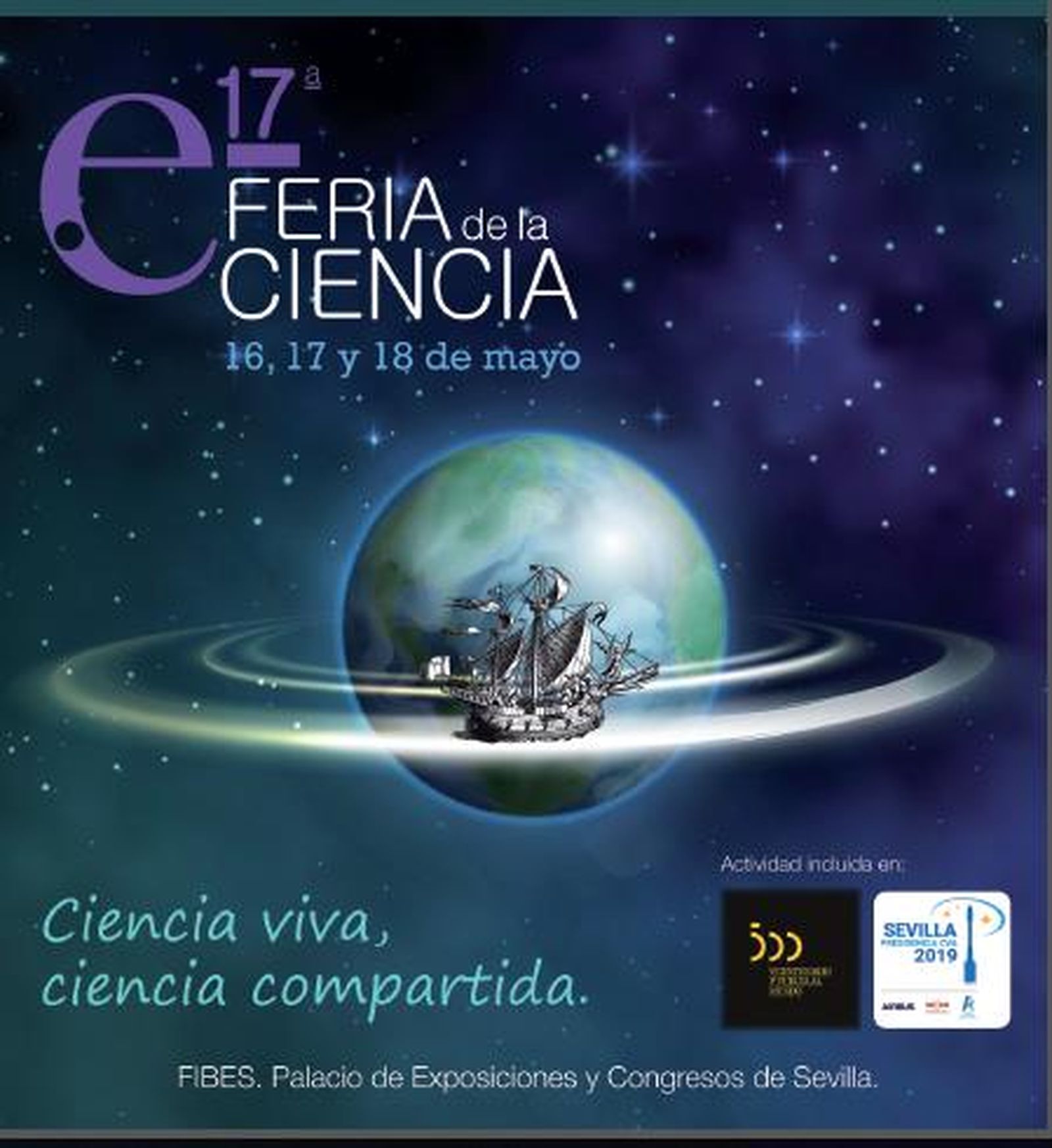 Cartel de la 17 Feria de la Ciencia en Sevilla.