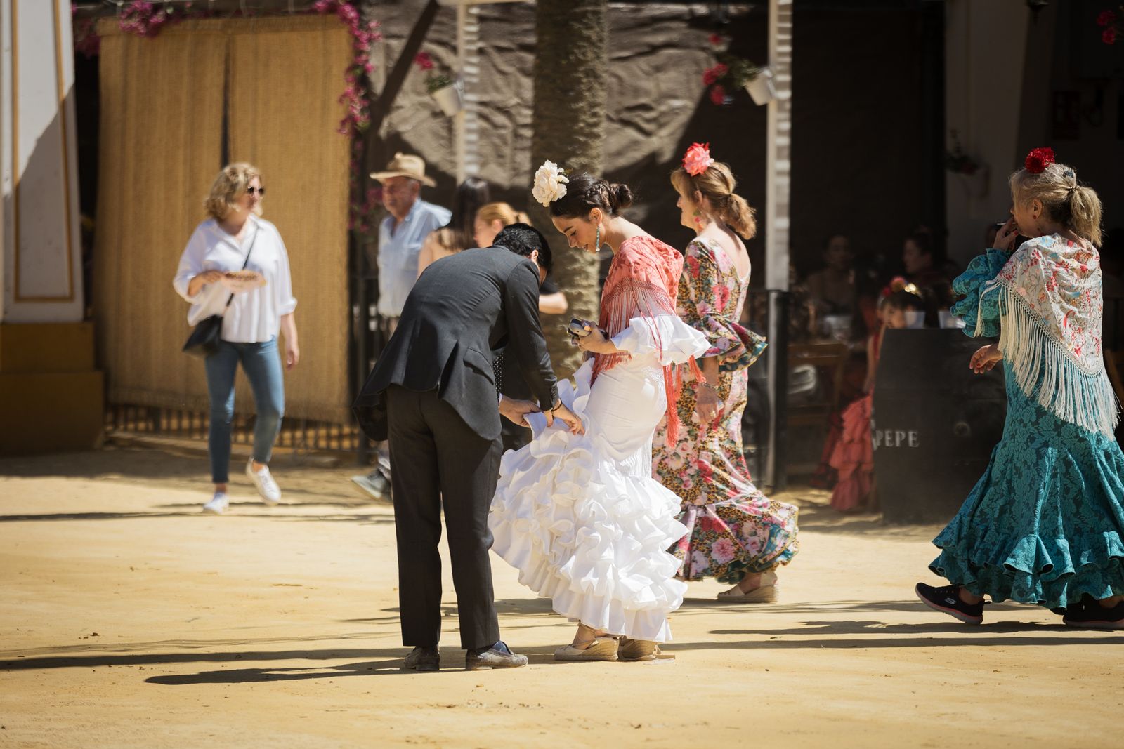 Calor y ambiente en el último día de la Feria de Jerez