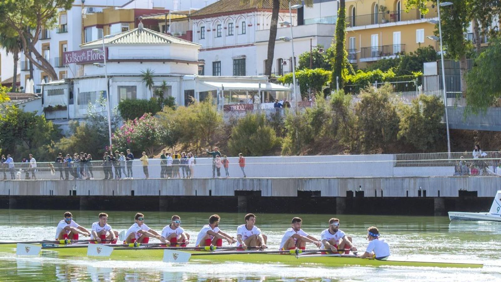 El ocho sevillista, en acción en la pasada edición.