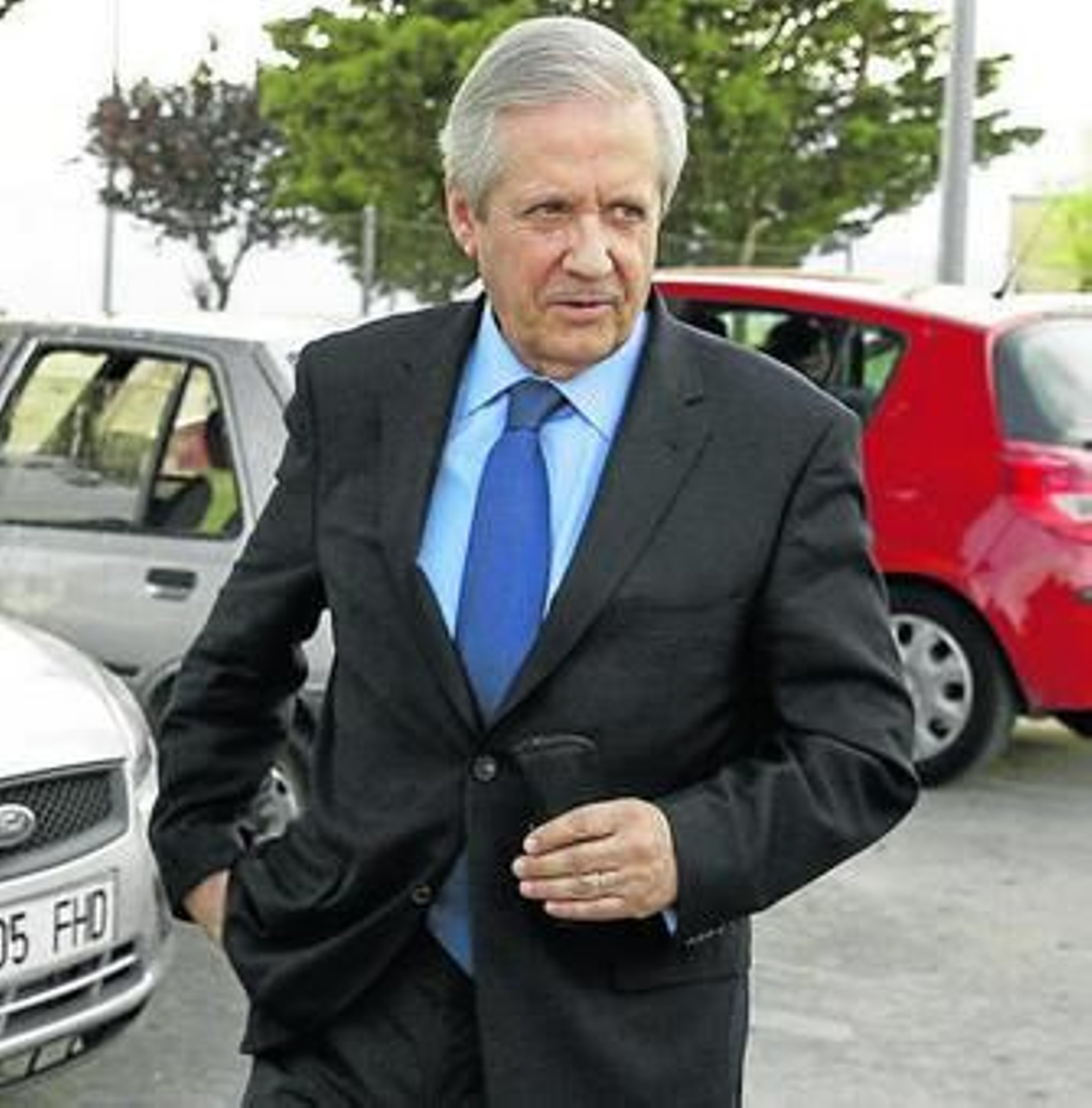 Javier Gómez de Liaño, el pasado jueves cuando visitó a Bárcenas en la cárcel.