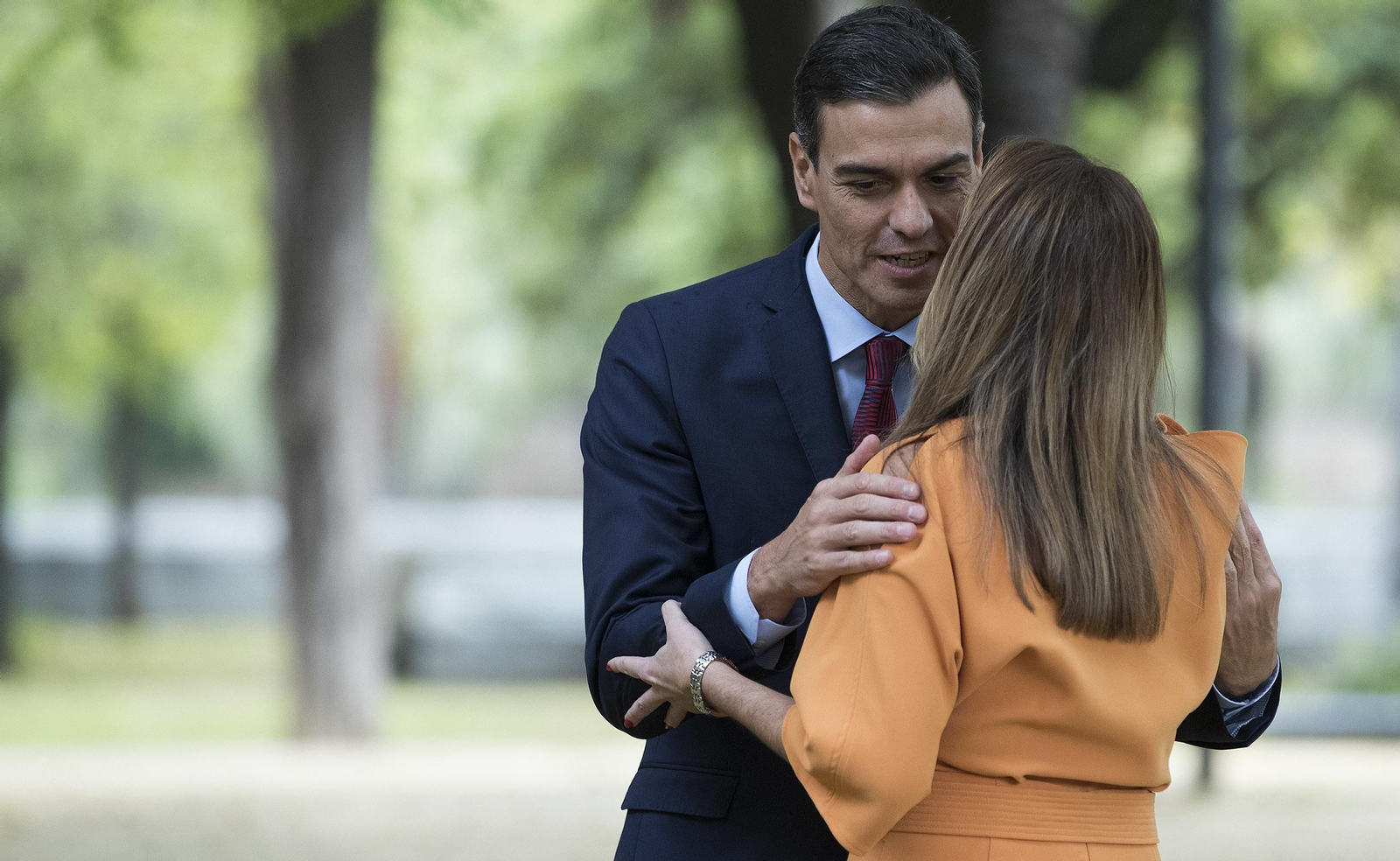 La reunión de Susana Díaz y Pedro Sánchez, en imágenes