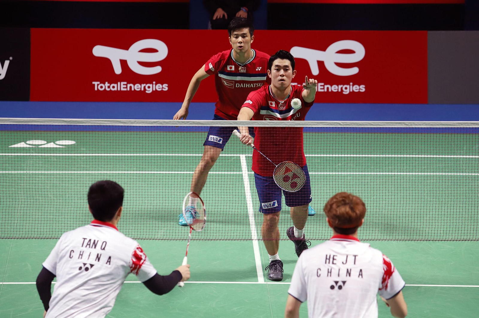 Huelva 2021: final doble masculino HOKI,KOBAYASHI-HE Ji Ting,TAN Qiang. Mundial de Bádminton Huelva´21
