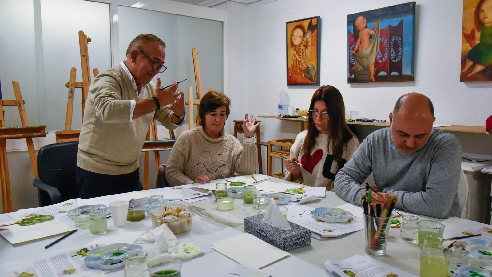 Las fotos del Taller de acuarela rapida en la Asociación Cultural Alarte