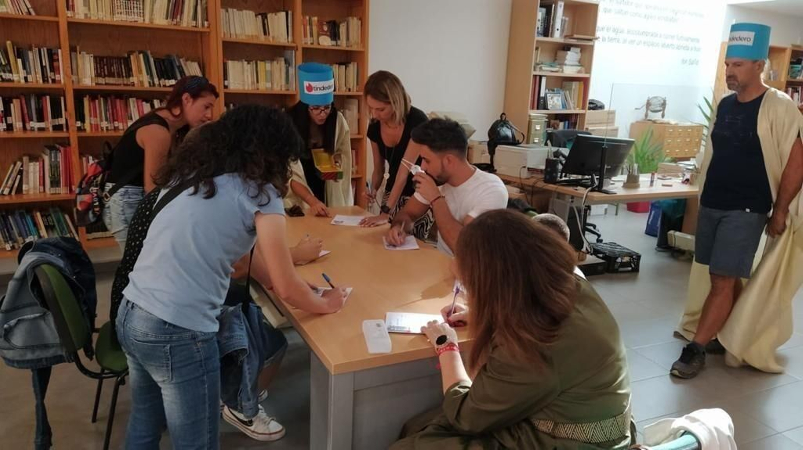 Un momento de la reunión entre las concejalías.