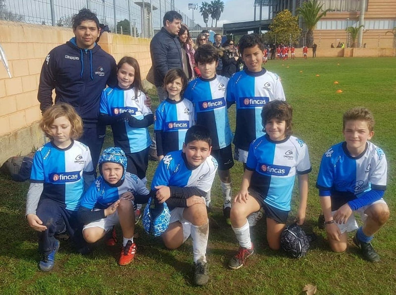 Los pequeños de un equipo del Rugby Tartessos.