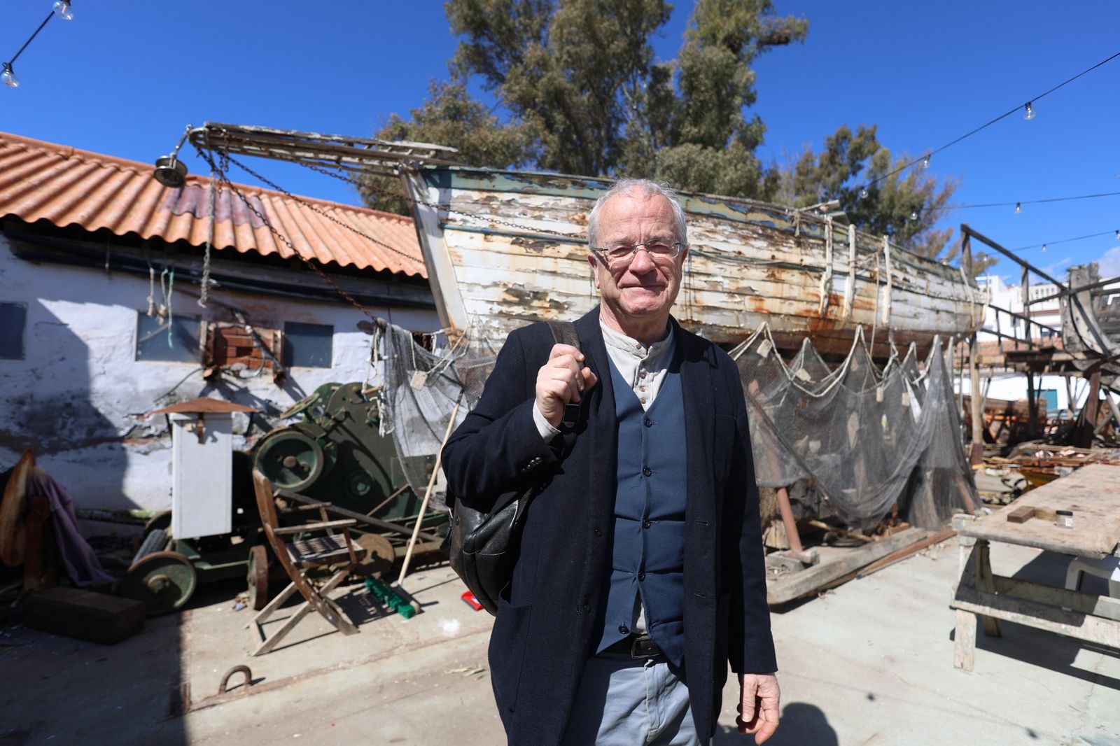 Fernando Wulff (Santiago de Compostela, 1955), en los Astilleros Nereo, donde tuvo lugar la entrevista.