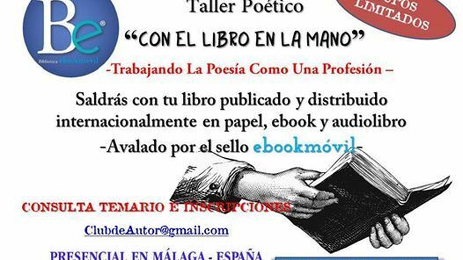 Un taller poético para todos aquellos que quieran saber cómo publicar su obra.
