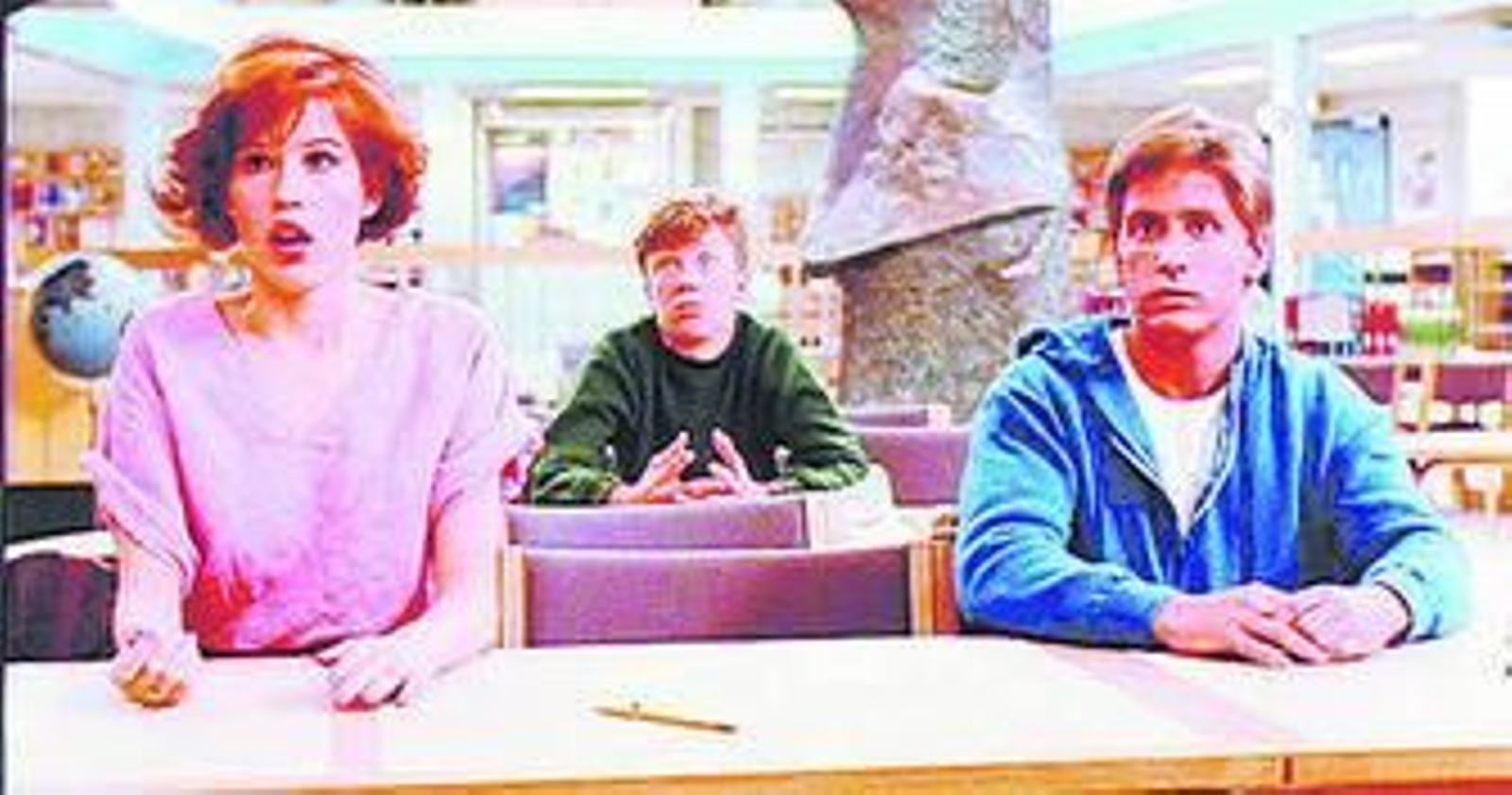 Molly Ringwald, Anthony Michael Hall y Emilio Estevez.