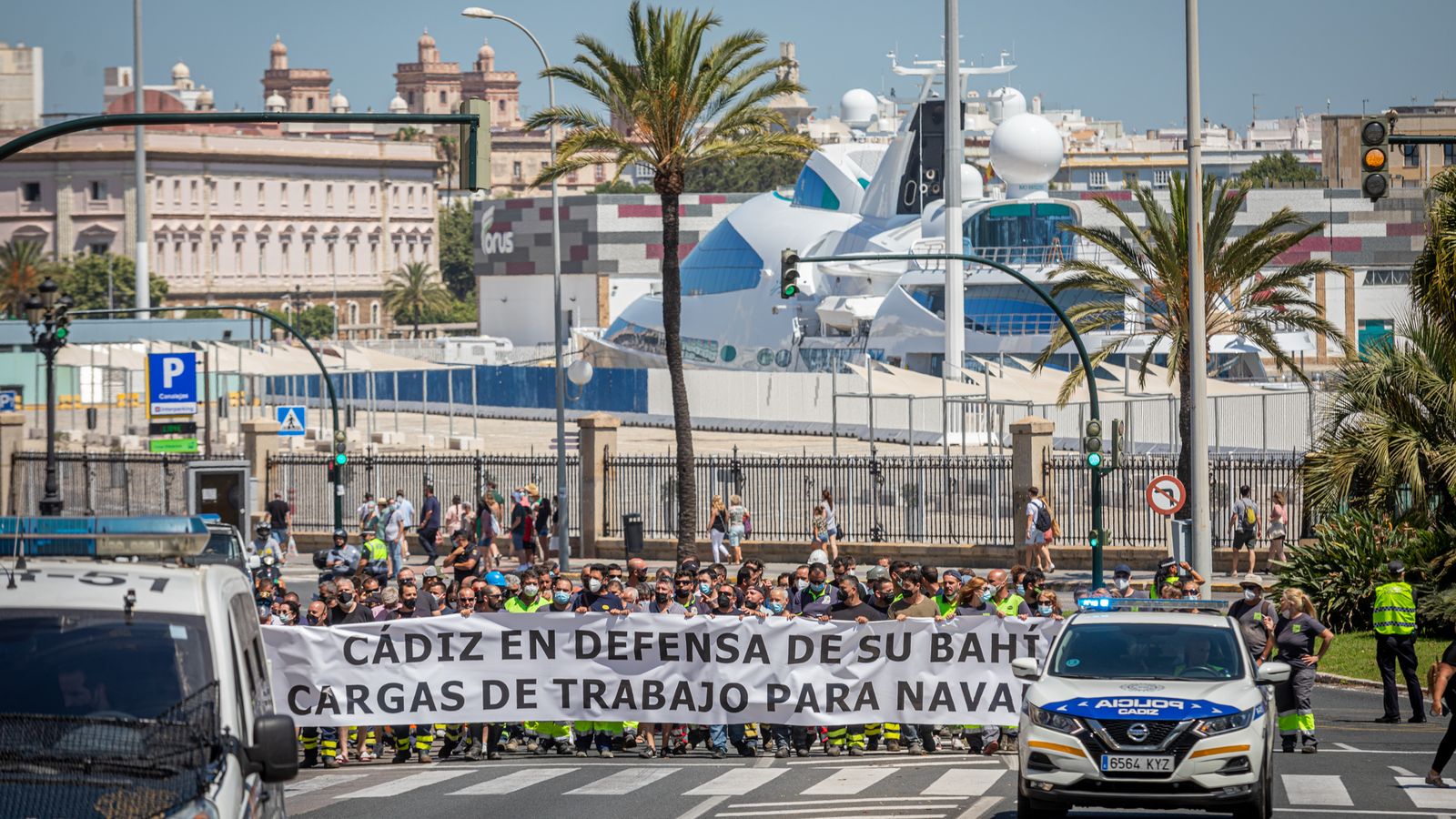 Otro momento de la manifestación.