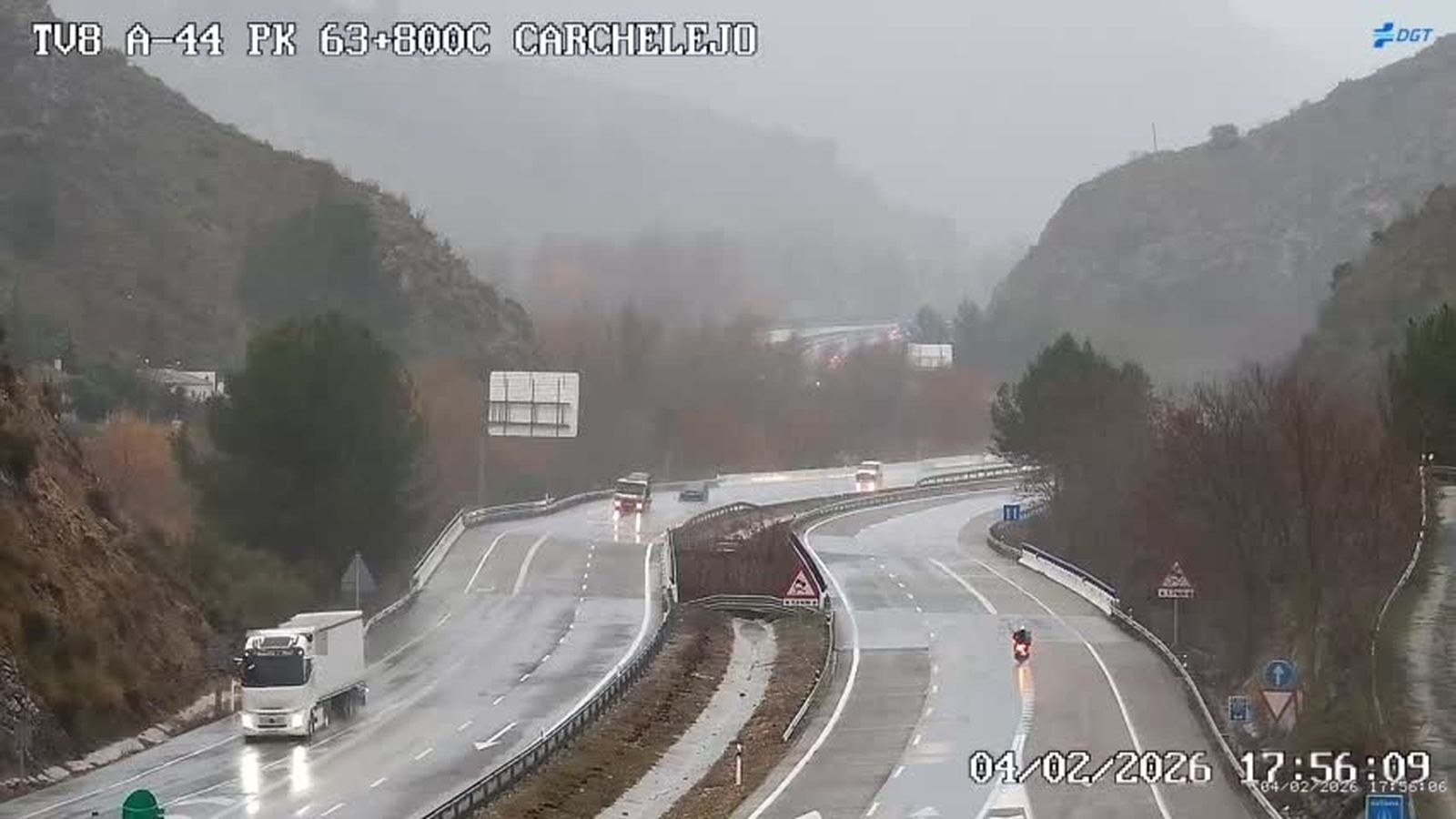 Imagen de la A-44 esta misma tarde.