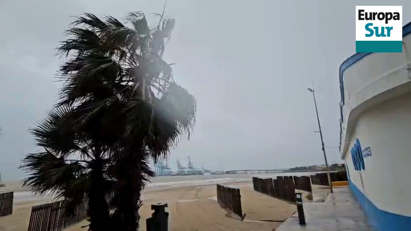 Así ha amanecido El Rinconcillo de Algeciras con la alerta roja por la borrasca Leonardo