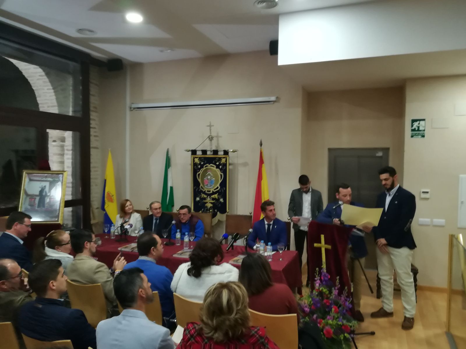 Un momento de la presentación del cartel de la Semana Santa de Palma del Río