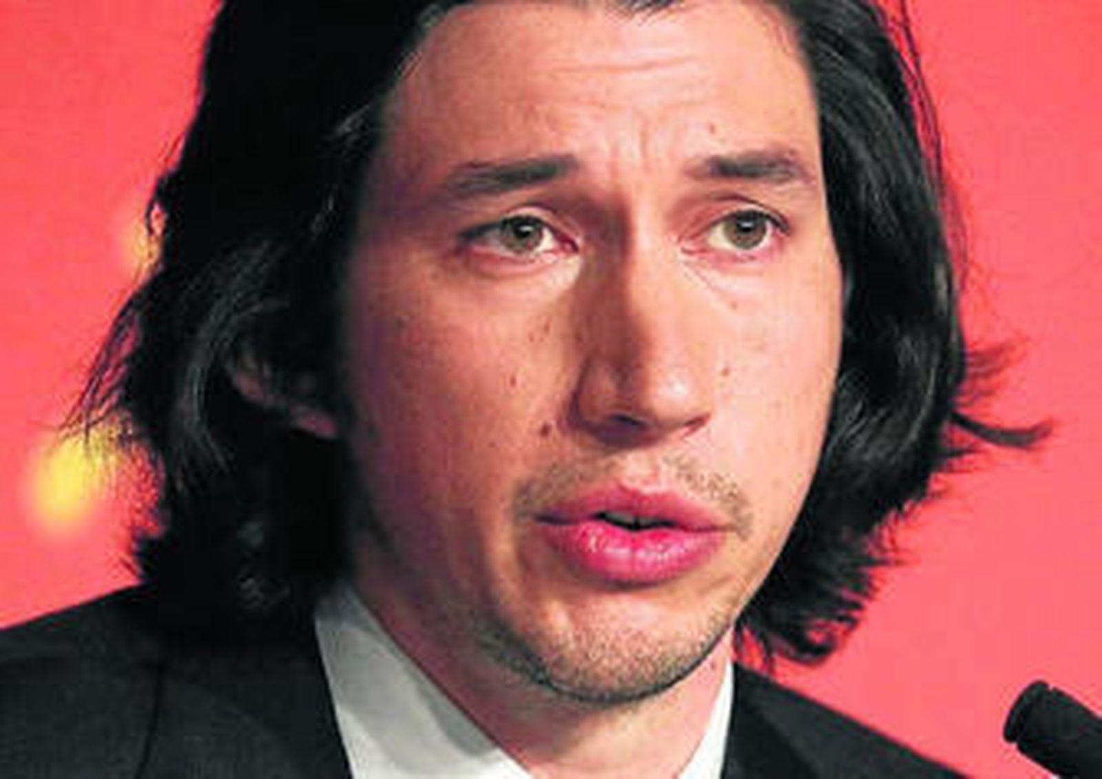El actor estadounidense Adam Driver, ayer en rueda de prensa.