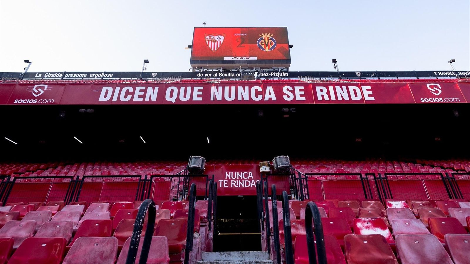 Las gradas del Ramón Sánchez-Pizjuán antes del partido.