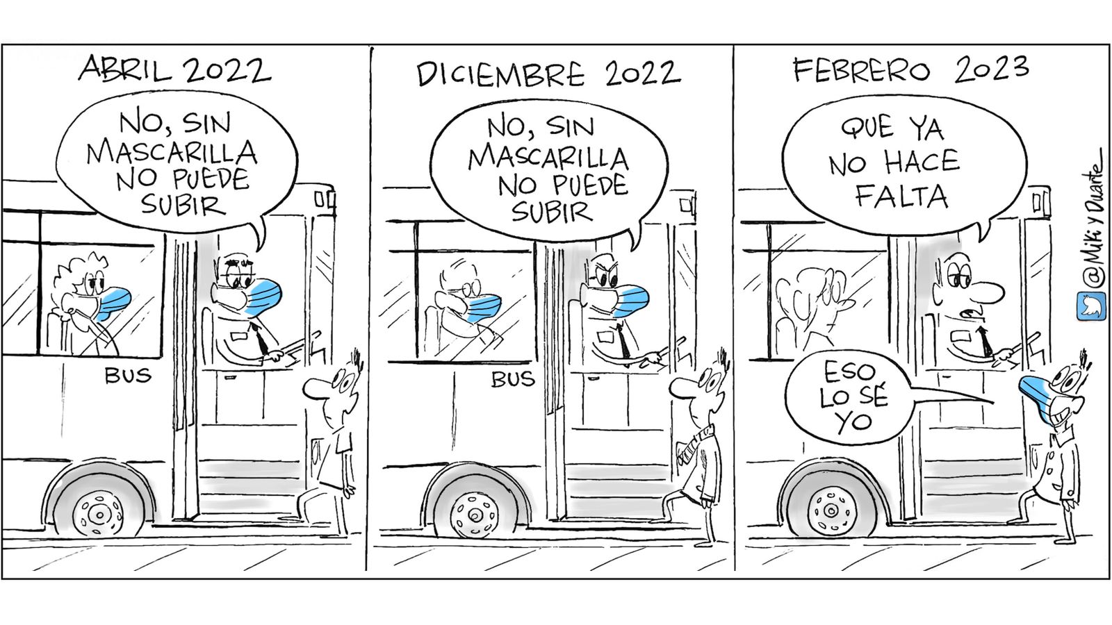 Transporte y mascarillas