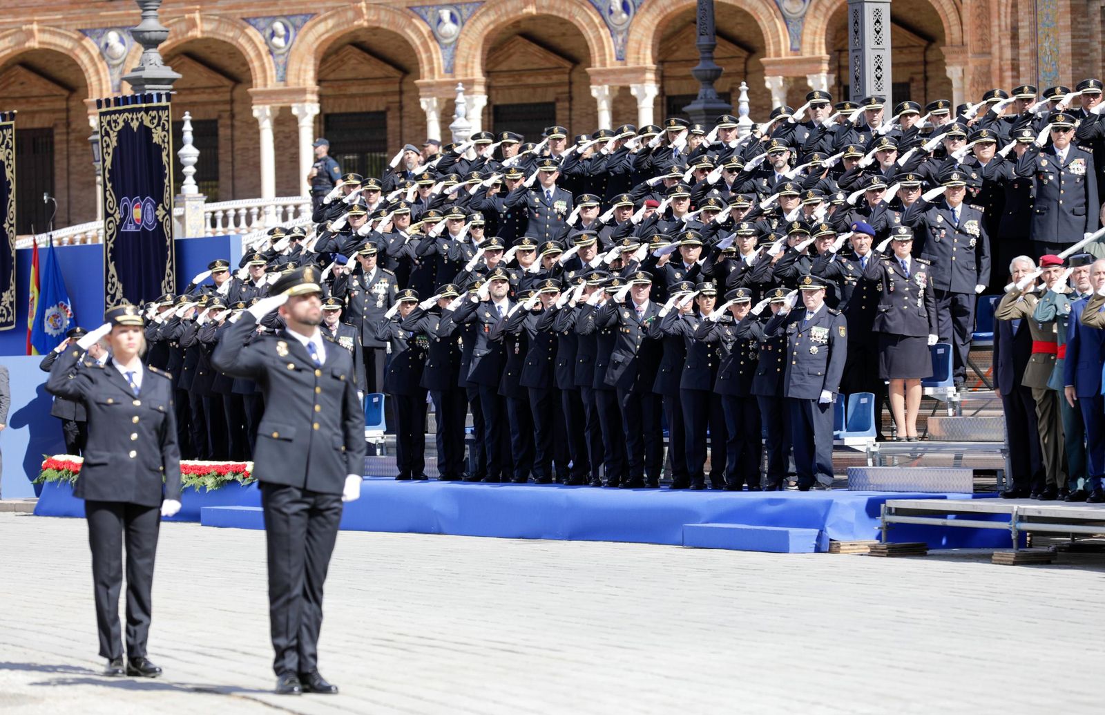 Plaza de España. Día de la Policía Nacional