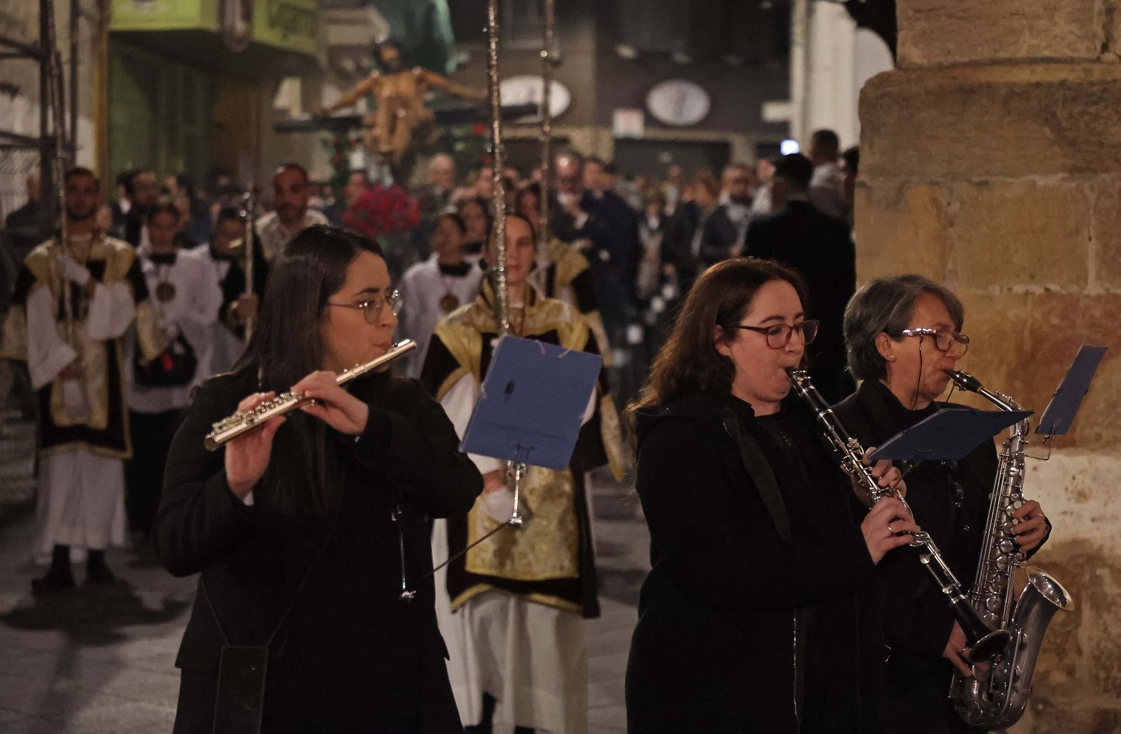 Imágenes del Vía Crucis oficial del Consejo Local de Hermandades y Cofradías de Algeciras