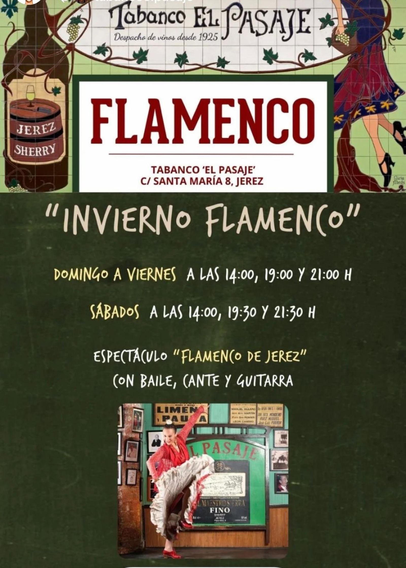 'Invierno Flamenco', el Tabanco El Pasaje. Jerez.