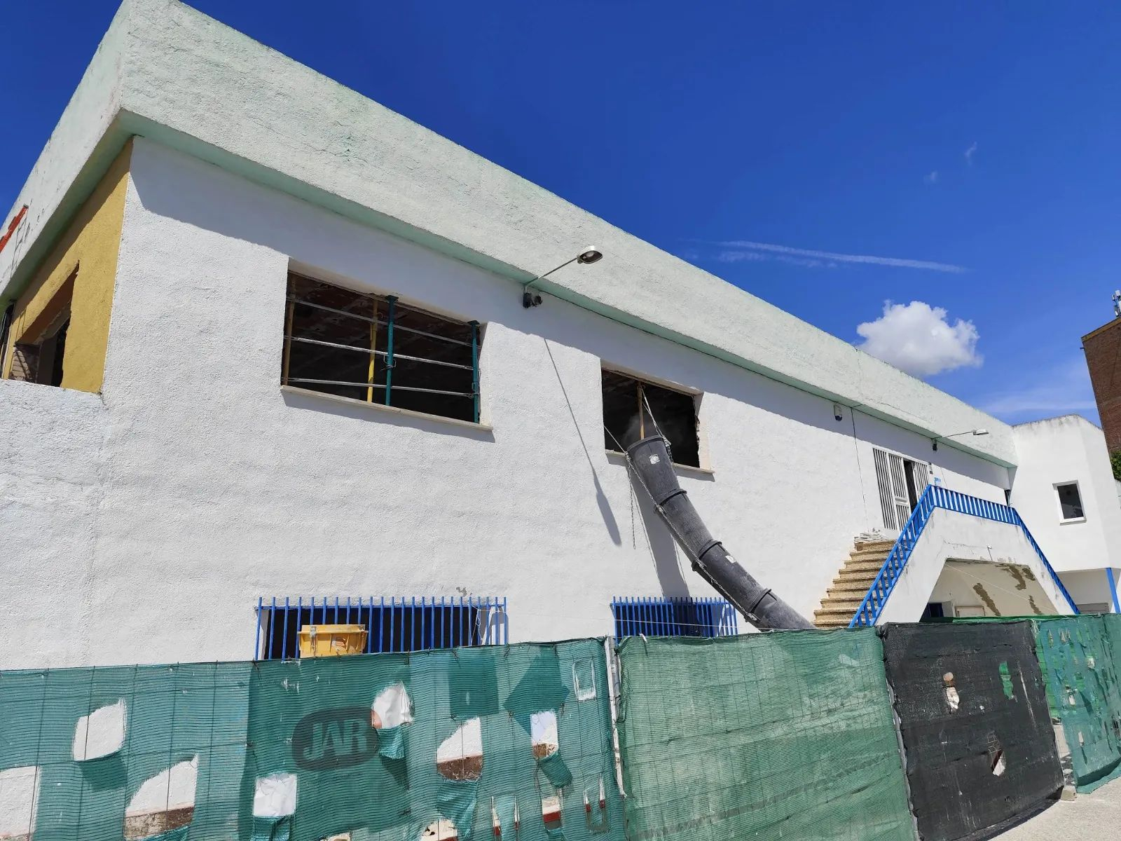 Sala de tenis de mesa de Linares, en obras.