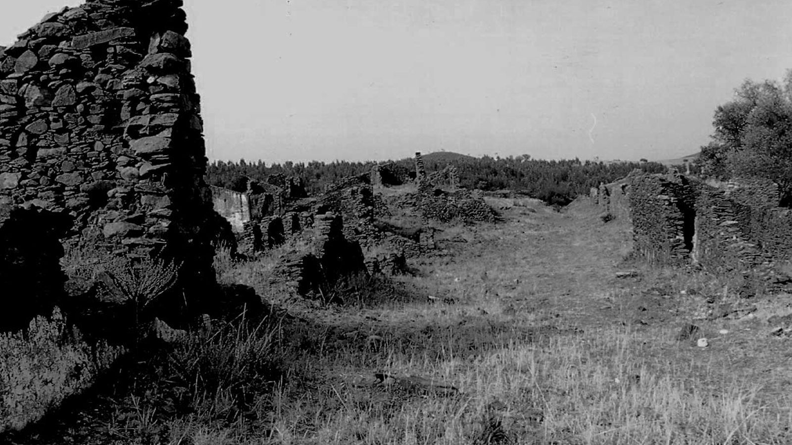 Los restos de Membrillo Bajo, en Zalamea.
