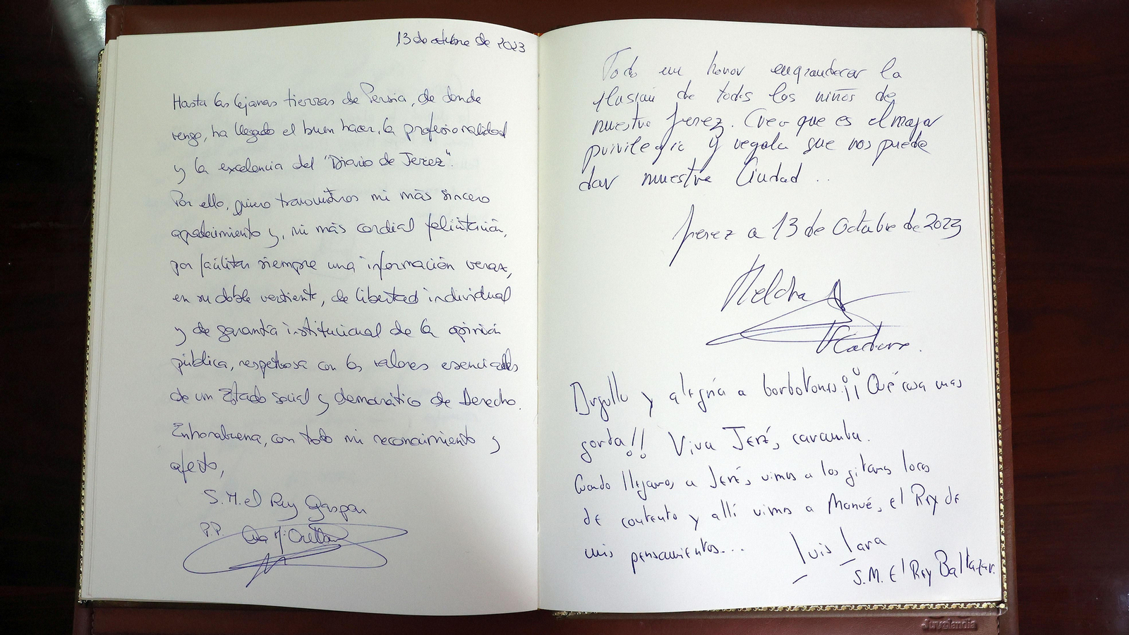 Visita de los Reyes Magos de Jerez 2024 al Diario de Jerez