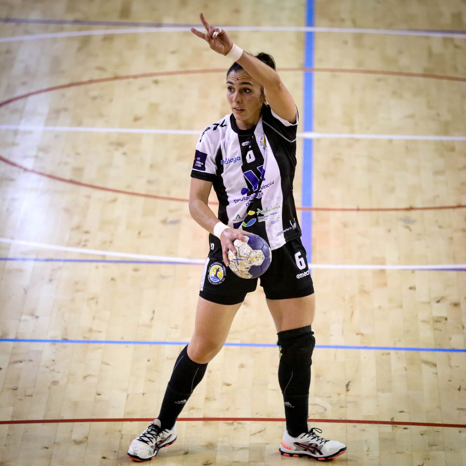 Estela Doiro, durante un partido.