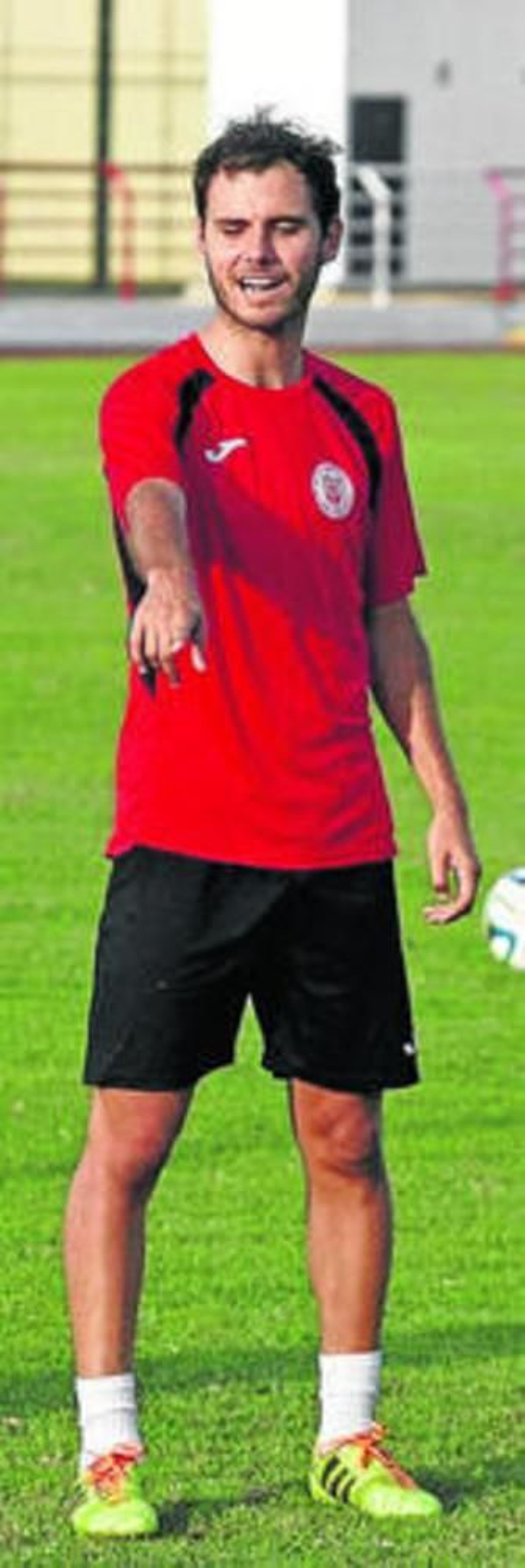 Nacho, en un entrenamiento.