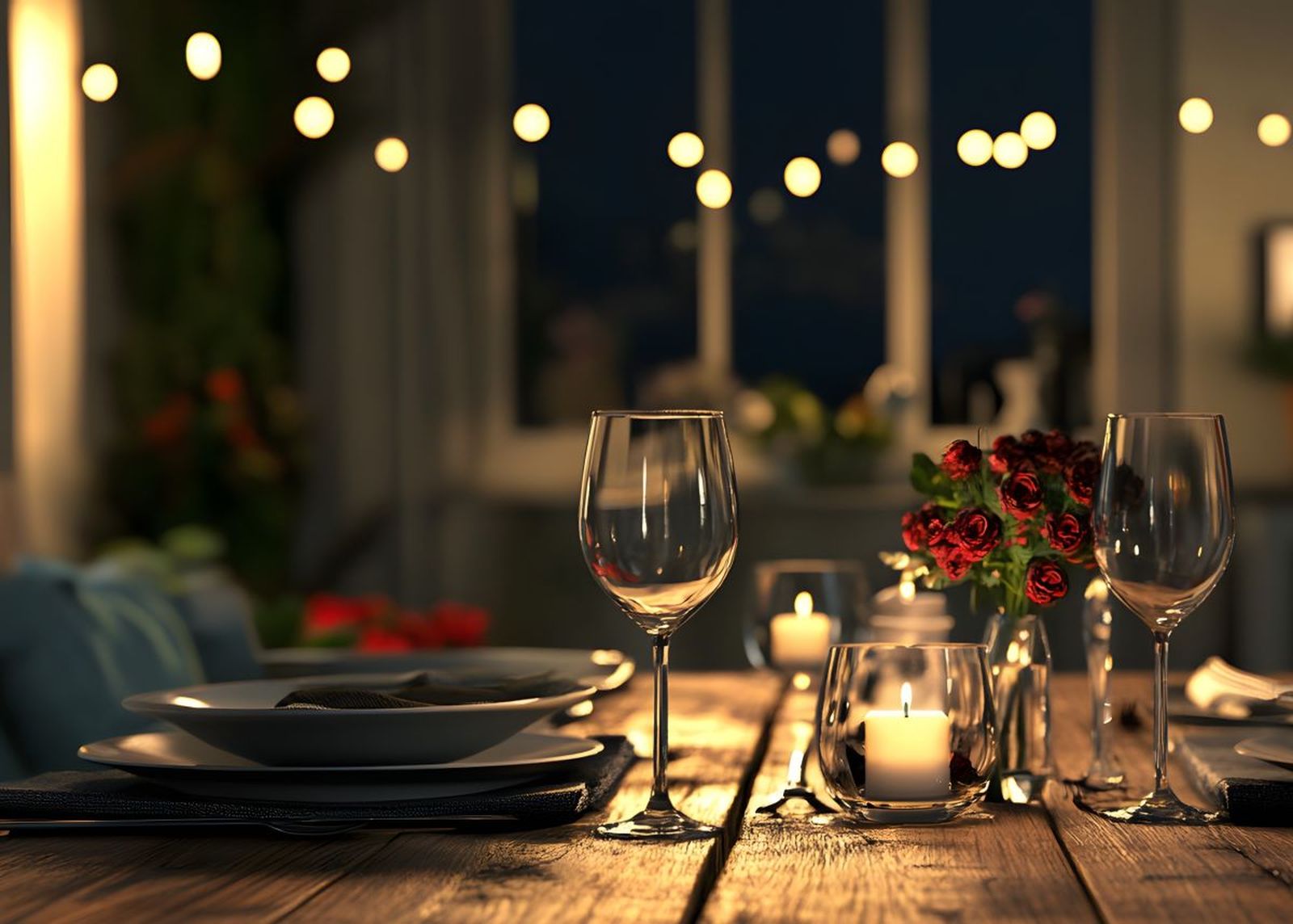 Mesa de Navidad para una familia