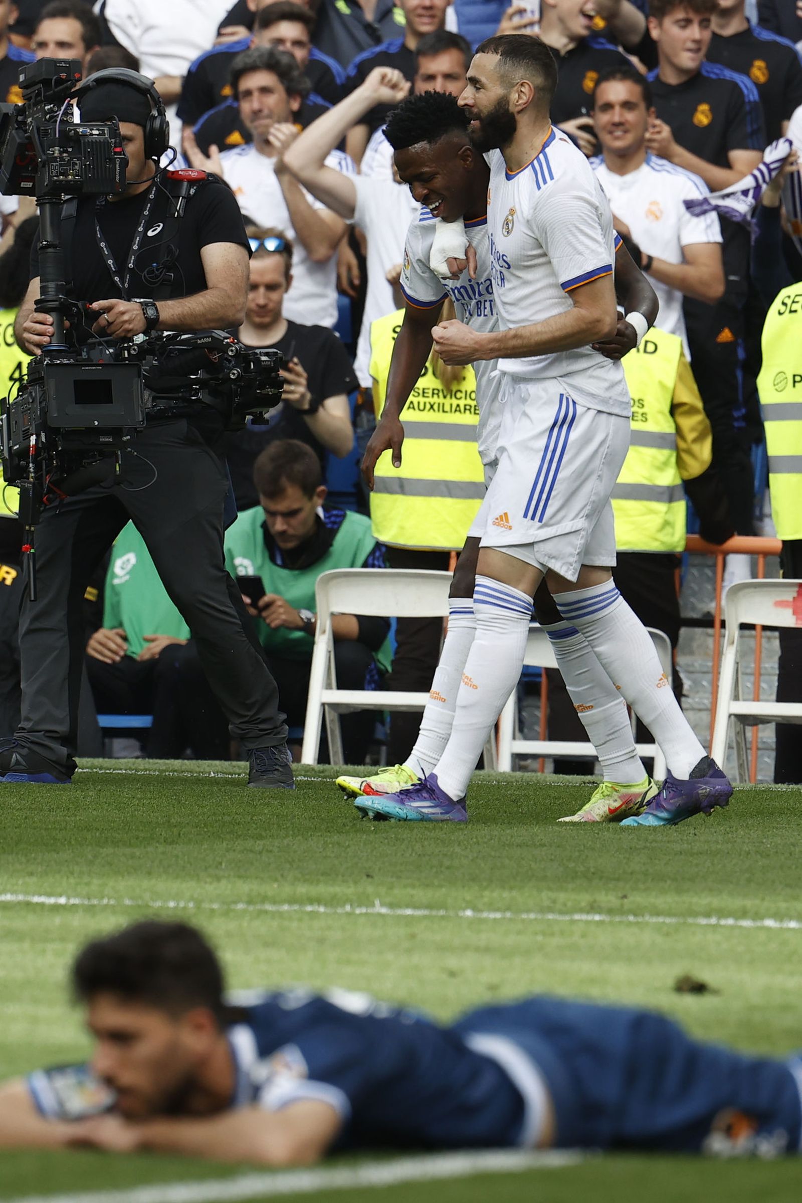 Victoria del Real Madrid y celebración del título de Liga