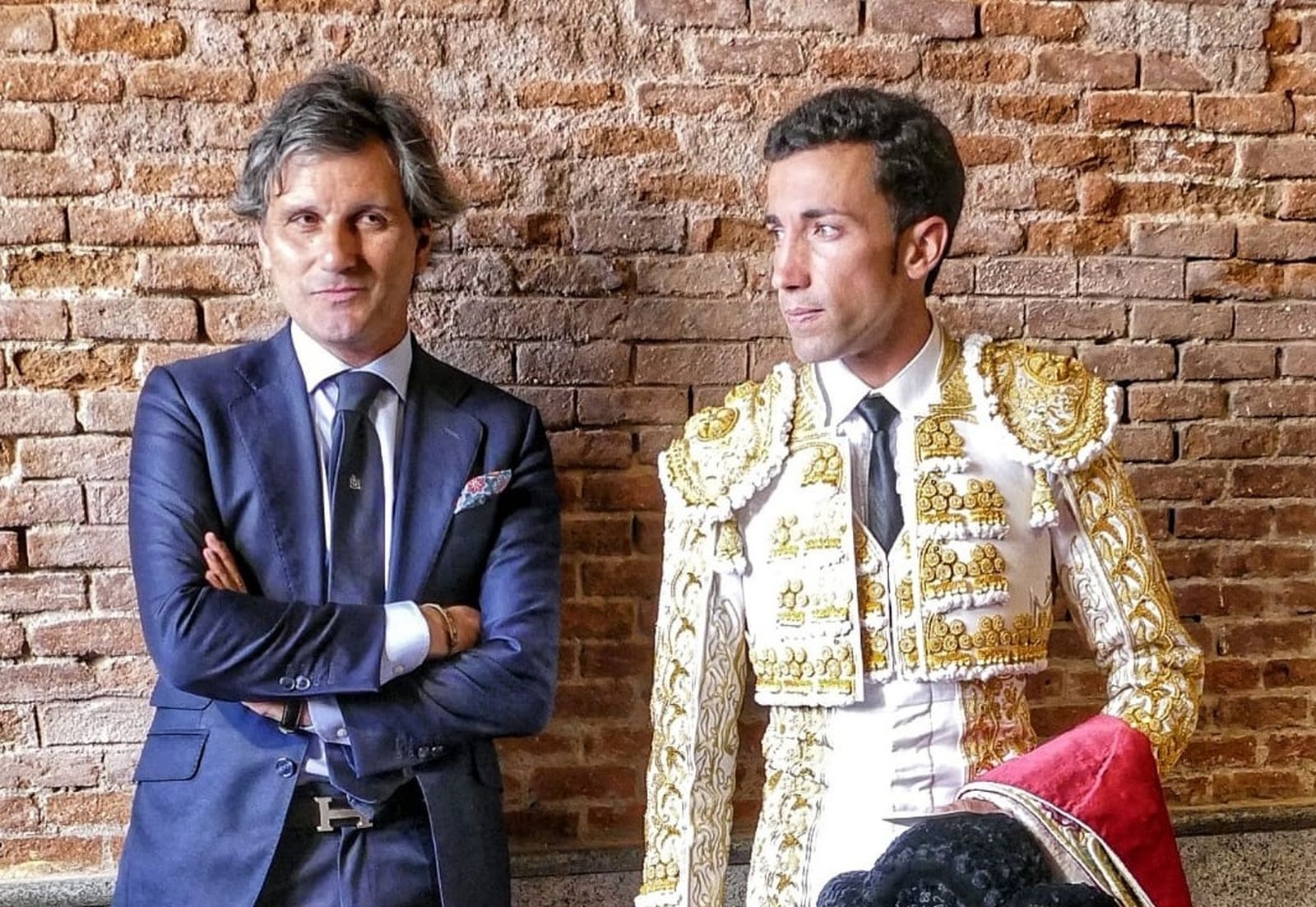 David de Miranda, junto a su apoderado Jorge Buendía.