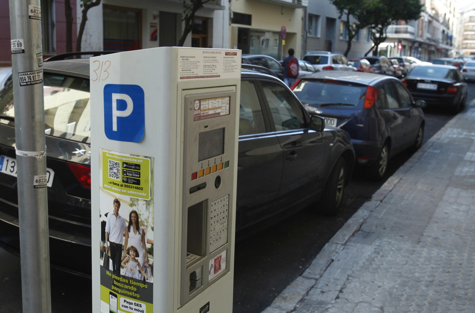 Un parquímetro en una de las zonas de estacionamiento regulado.