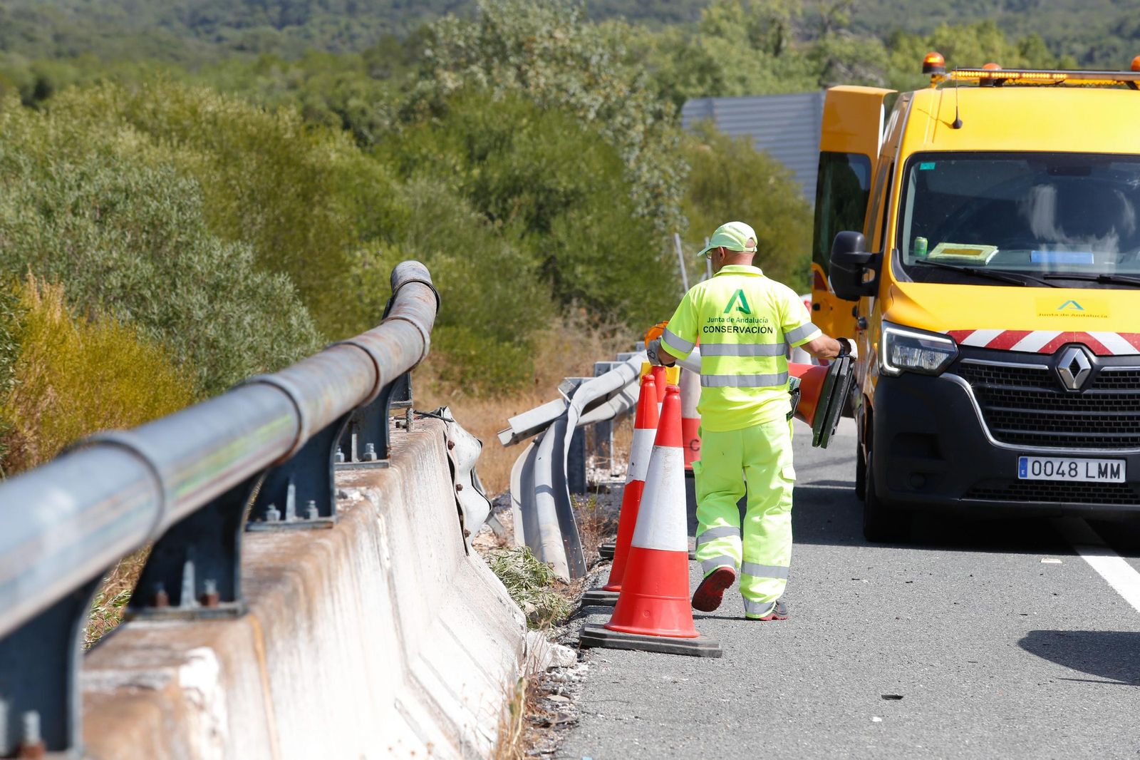 El accidente mortal en la A-381, a la altura de Alcalá de los Gazules, en imágenes