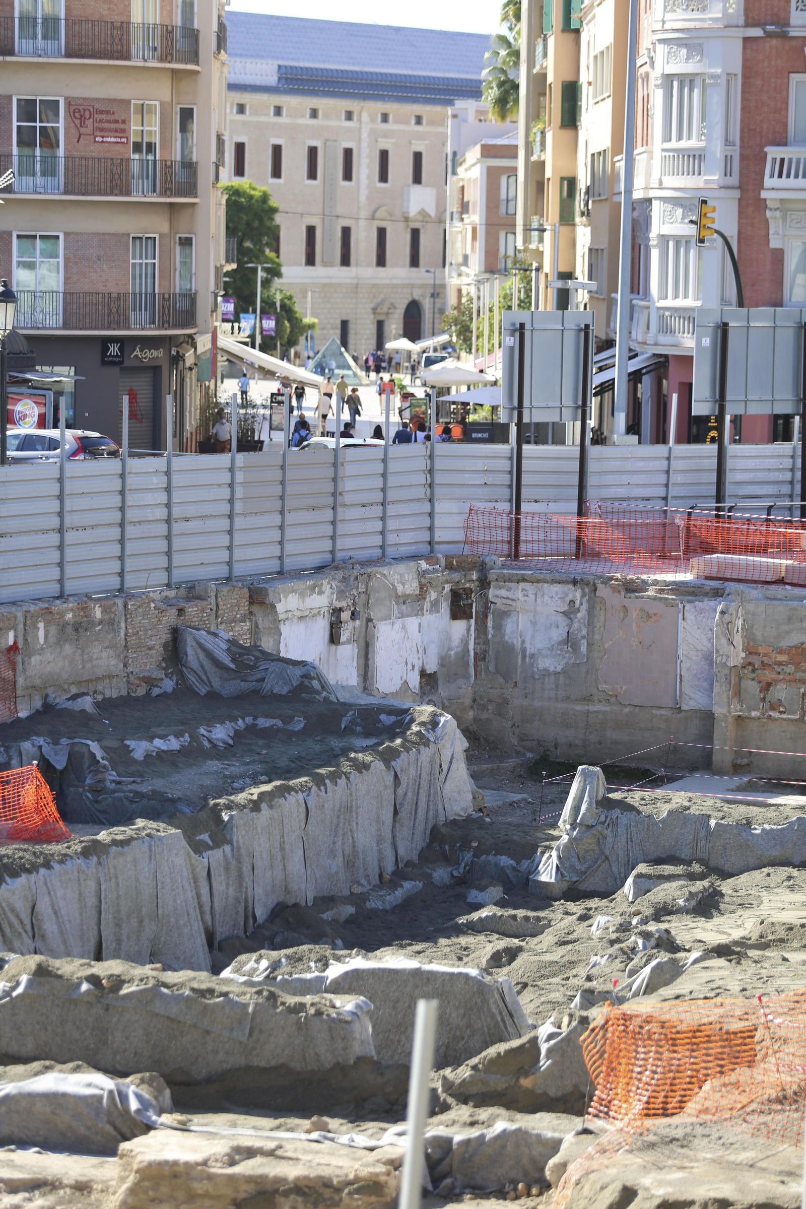 La parcela y el encuentro con la calle Alcazabilla.