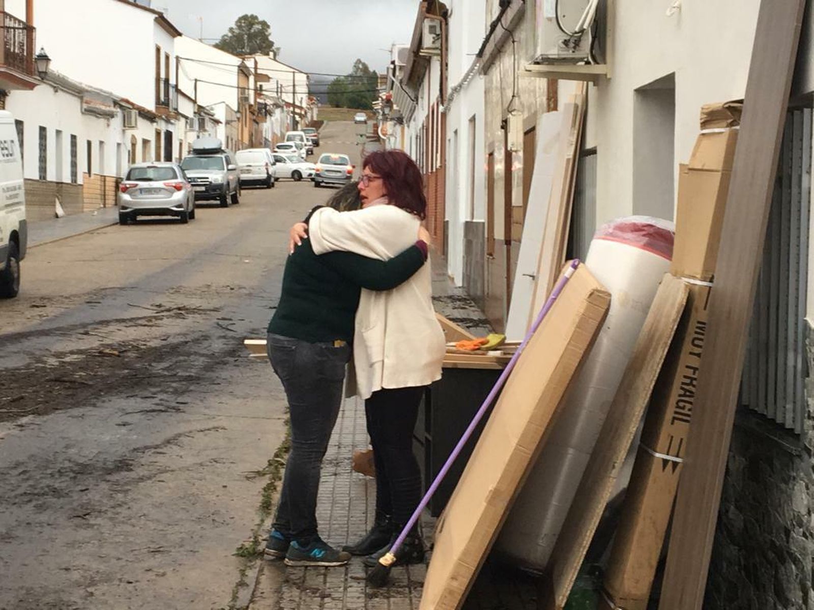 Imágenes de los destrozos que ha provocado el paso de Elsa por el pueblo de Nerva