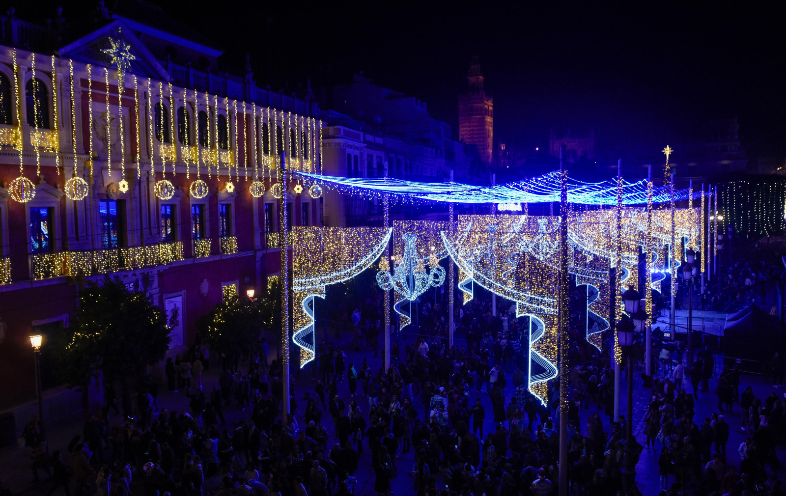 Encendido de la iluminación de Navidad en Sevilla