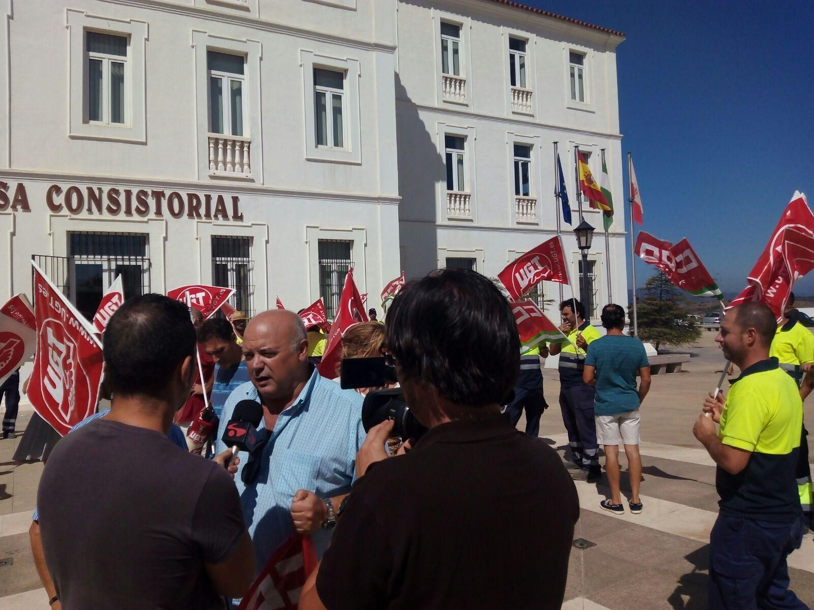 Imagen de una concentración en las puertas del Ayuntamiento, el pasado mes de septiembre.