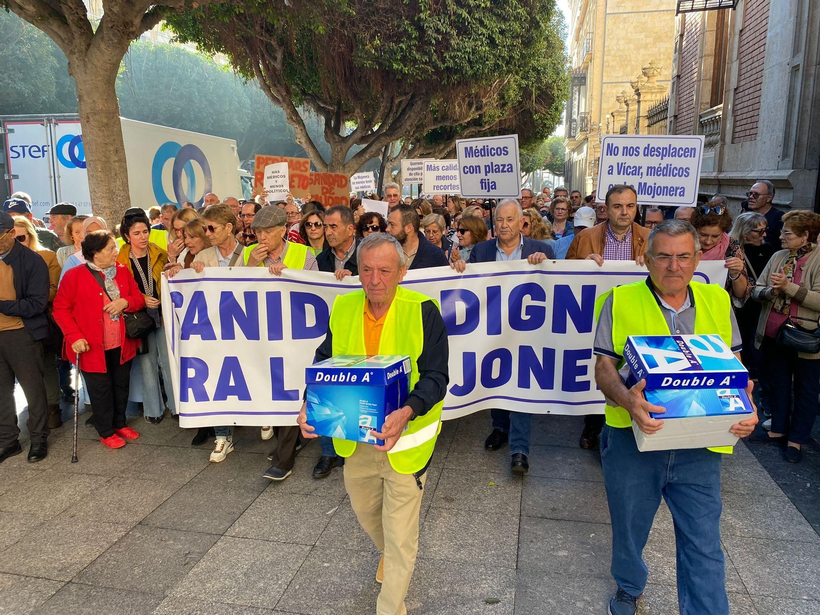 Momento de la manifestación este viernes.