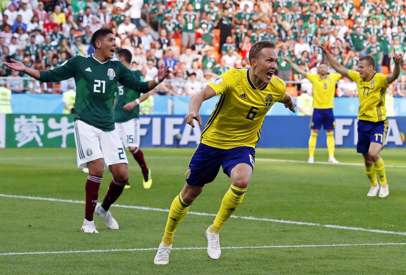 Las imágenes del México-Suecia