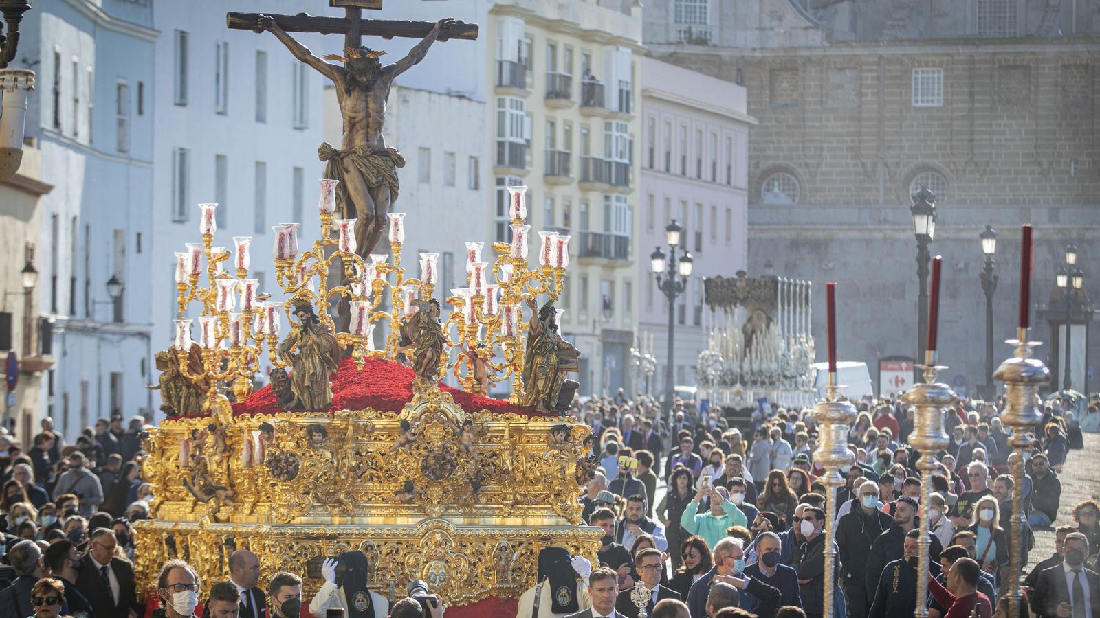 Imágenes del regreso de La Palma a su templo en la Semana Santa de Cádiz 2022 Imágenes del regreso de La Palma a su templo en la Semana Santa de Cádiz 2022