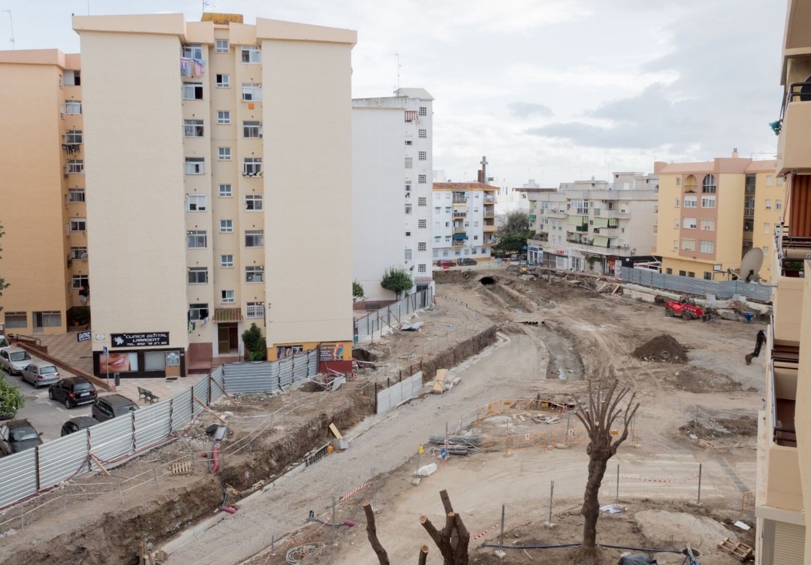 Estepona avanza en la obra para el segundo parking público al precio de 1 euro al día