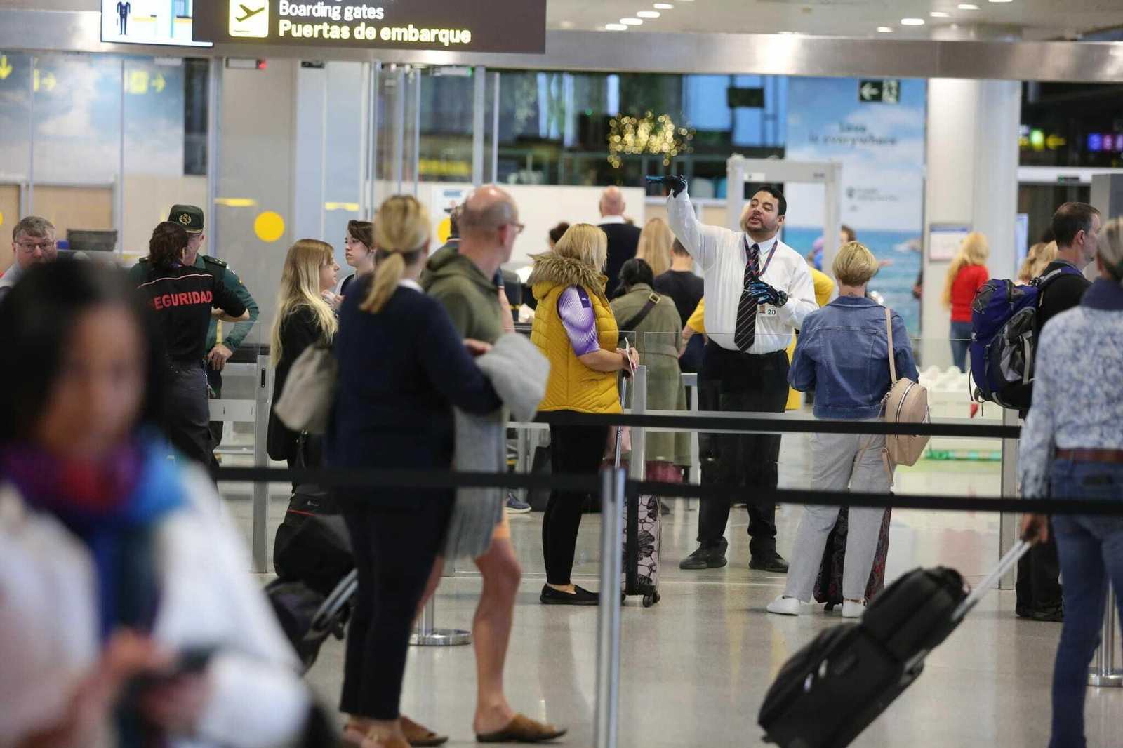 Fotos del 'overbooking' registrado en el aeropuerto de Málaga